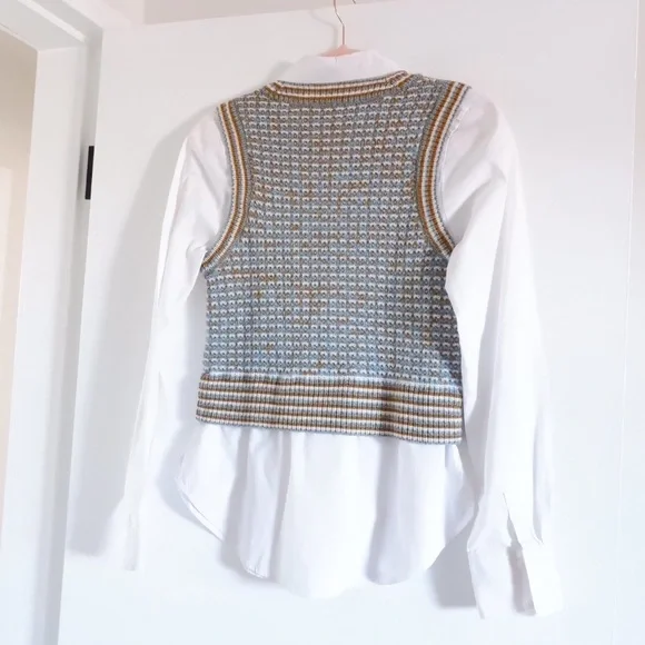 SOLD- VERONICA BEARD SERWA MIXED MEDIA VEST - Picture 7 of 12